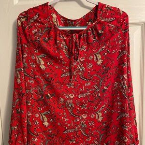 Red Paisley Print Tunic | S/M